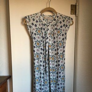 Sleeveless, Button-Up Floral Sundress Midi